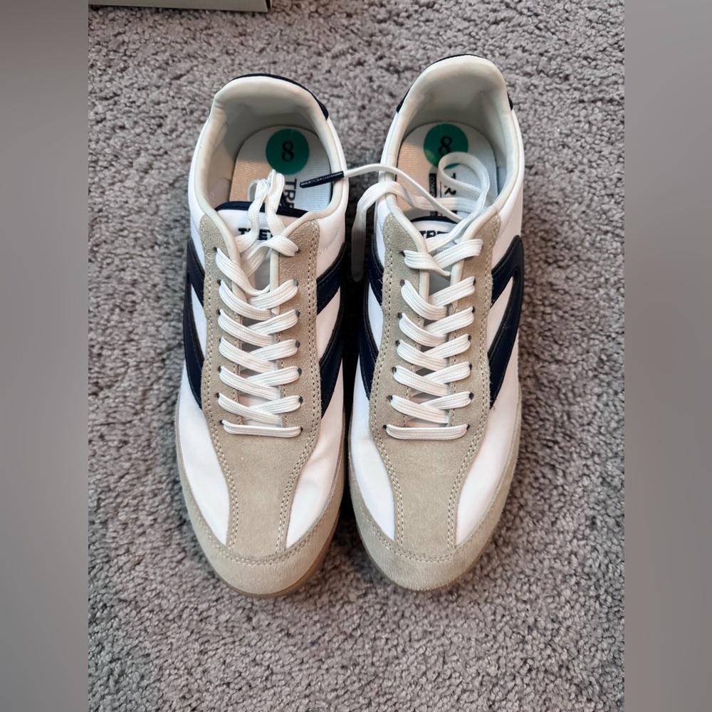 Tretorn White, Tan and Navy Women's Sneakers Sz 8